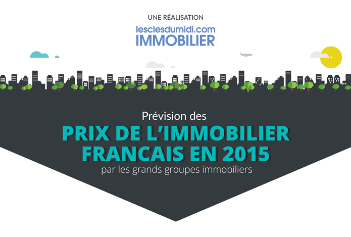 Infographie Immobilier 2015 : les prévisions de prix immobilier et volume de vente des grands groupes immobiliers