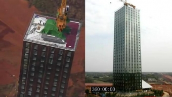 Un immeuble construit en 15 jours en Chine