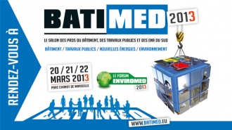 Le salon Batimed sinstalle à Marseille du 20 au 22 mars 2013